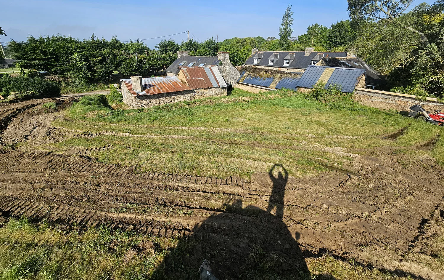 Terrassement à Plouha vue avant côté jardin